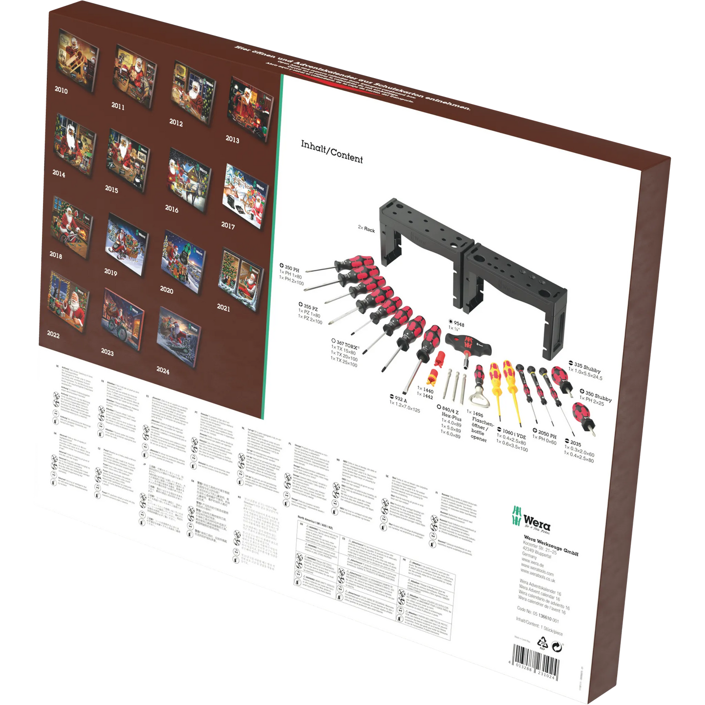 Wera Tool Rebel Shop Adventskalender Verpackung Rückseite