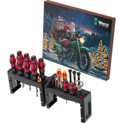 Wera Tool Rebel Shop Adventskalender mit schwarz rotem Werzeuginhalt