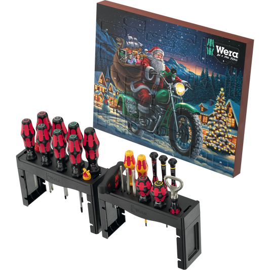 Wera Tool Rebel Shop Adventskalender mit schwarz rotem Werzeuginhalt