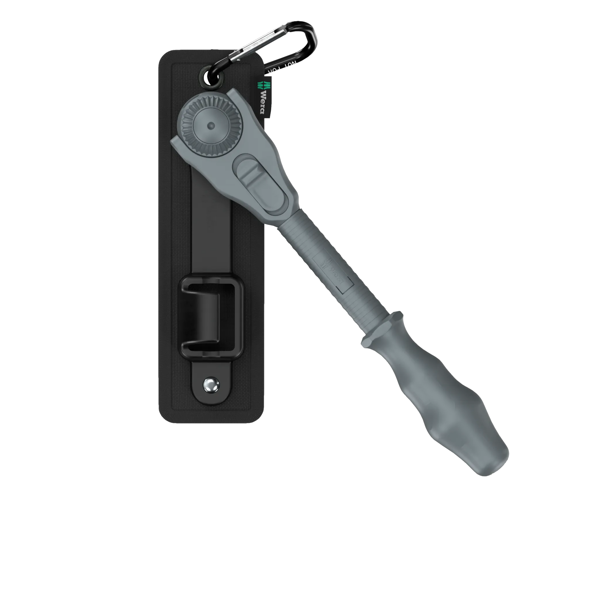 Wera Tool Rebel Shop Halterung Belt Zyklop Speed Knarre 1/2 Zoll mit ausgegrautem Zyklop Speed außerhalb der Halterung