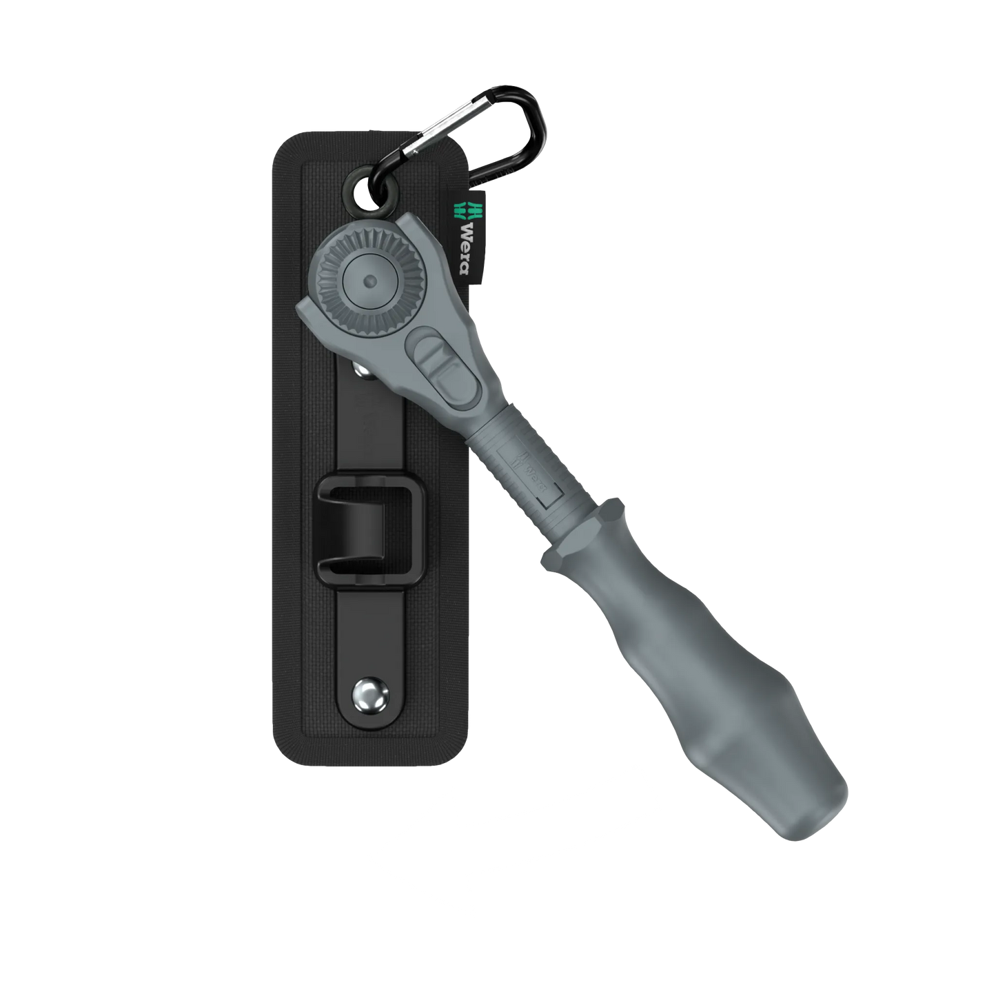 Wera Tool Rebel Shop Halterung Belt Zyklop Speed Knarre 3/8  Zoll mit ausgegrautem Zyklop Speed außerhalb der Halterung