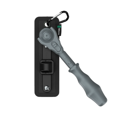 Wera Tool Rebel Shop Halterung Belt Zyklop Speed Knarre 3/8  Zoll mit ausgegrautem Zyklop Speed außerhalb der Halterung