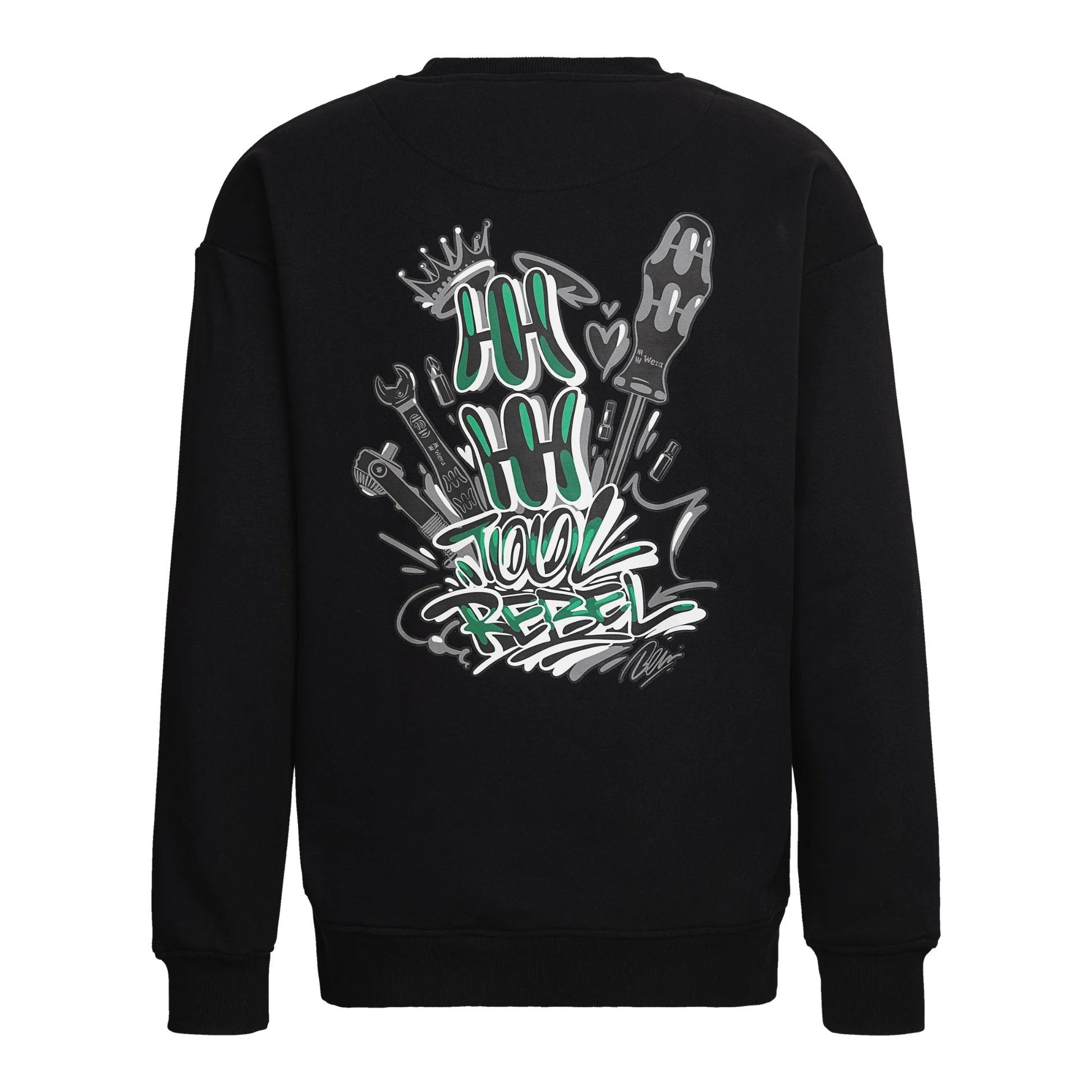 Wera Tool Rebel Pullover mit Graffiti Print auf dem Rücken Rückansicht