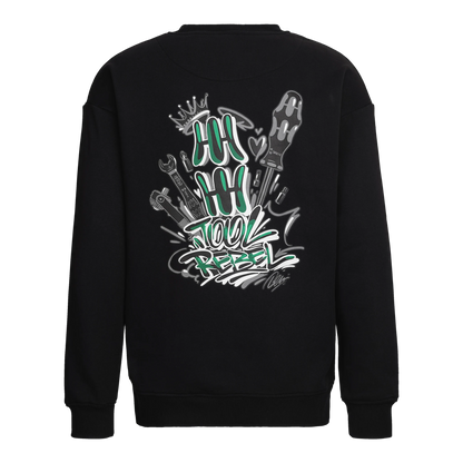 Wera Tool Rebel Pullover mit Graffiti Print auf dem Rücken Rückansicht
