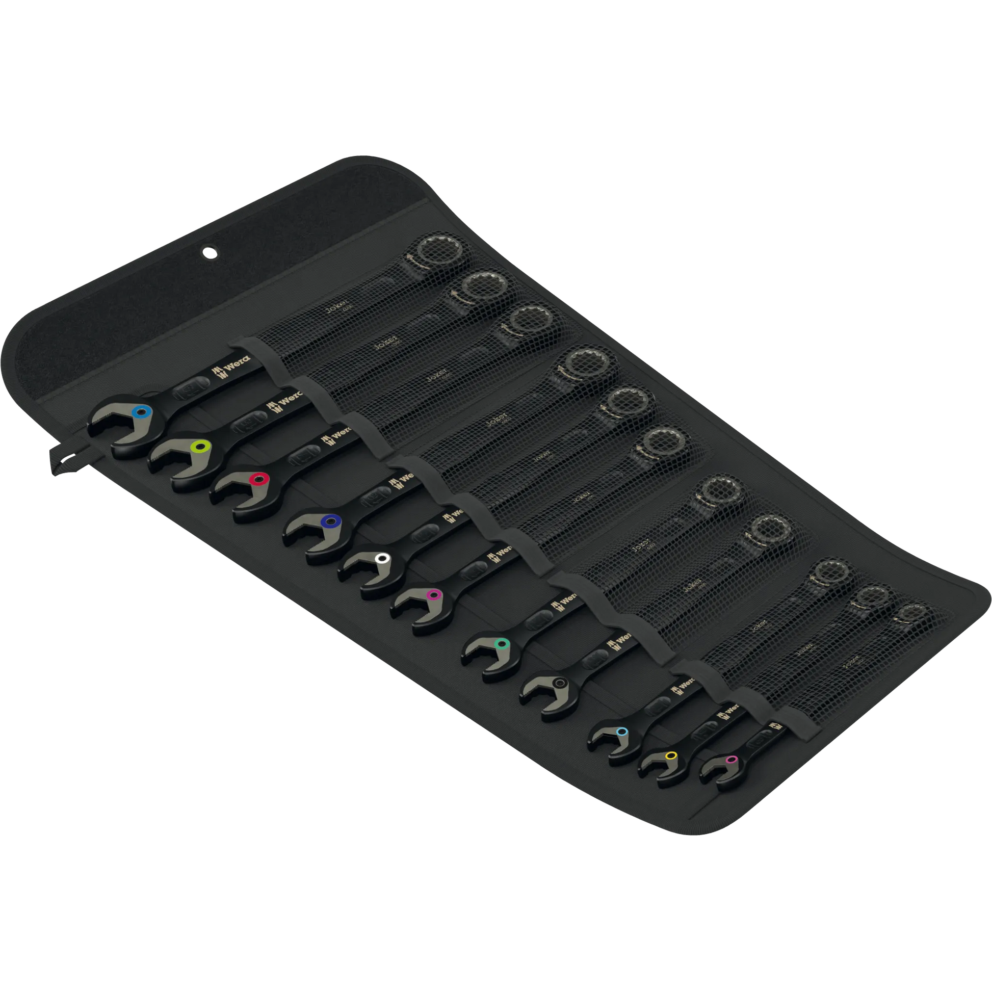Wera Tool Rebel Shop-Ringratschen Maulschluessel Joker Set Produktbild  geöffnete Werkzeugtasche