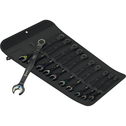 Wera Tool Rebel Shop-Ringratschen Maulschluessel Joker Set Produktbild ein Maulschluessel vorne geöffnete Werkzeugtasche