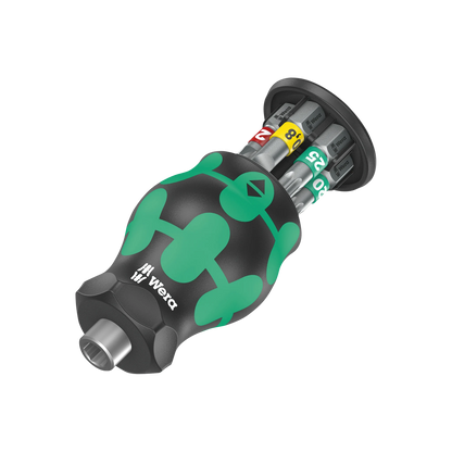Wera Tool Rebel Shop Produktbild Schraubendreher Stubby mit geöffnetem Bit Magazin