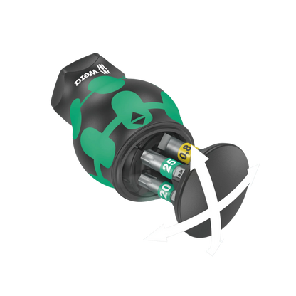 Wera Tool Rebel Shop Produktbild Schraubendreher Stubby mit schwenkbarem Bit Magazin