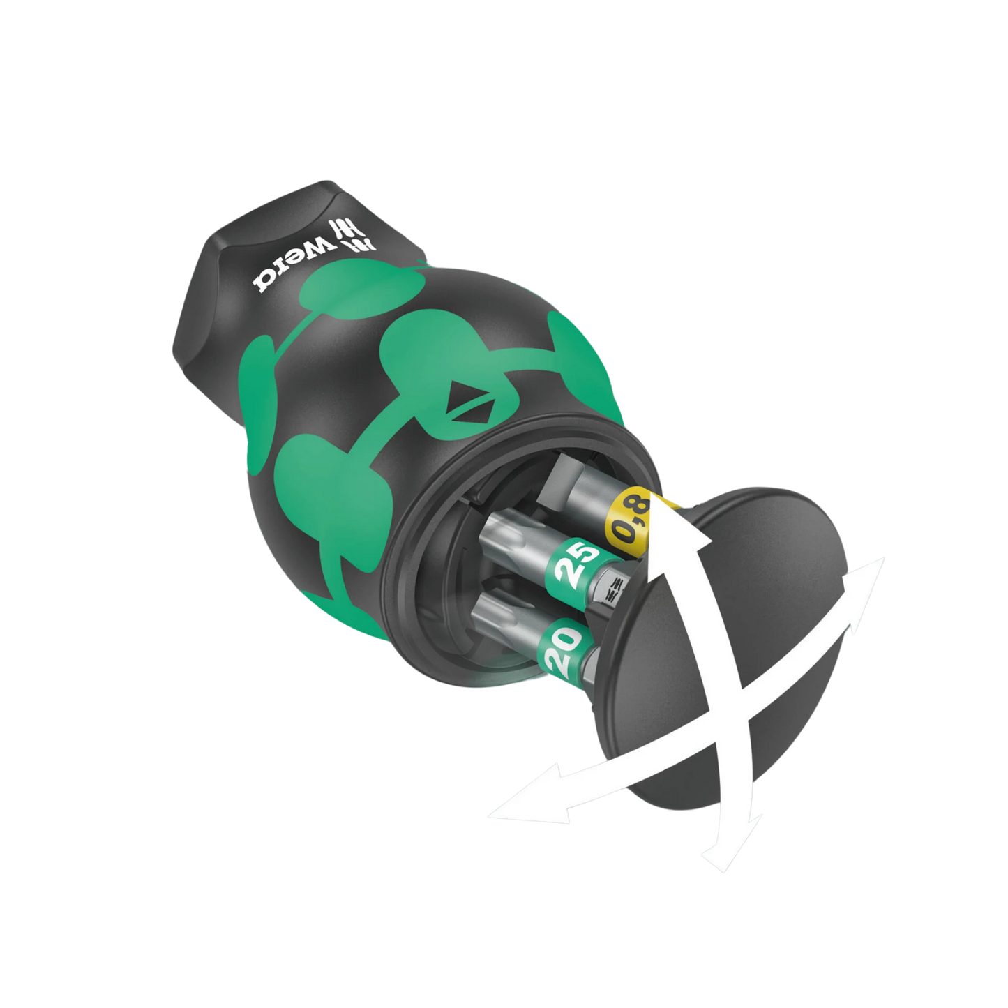 Wera Tool Rebel Shop Produktbild Schraubendreher Stubby mit schwenkbarem Bit Magazin