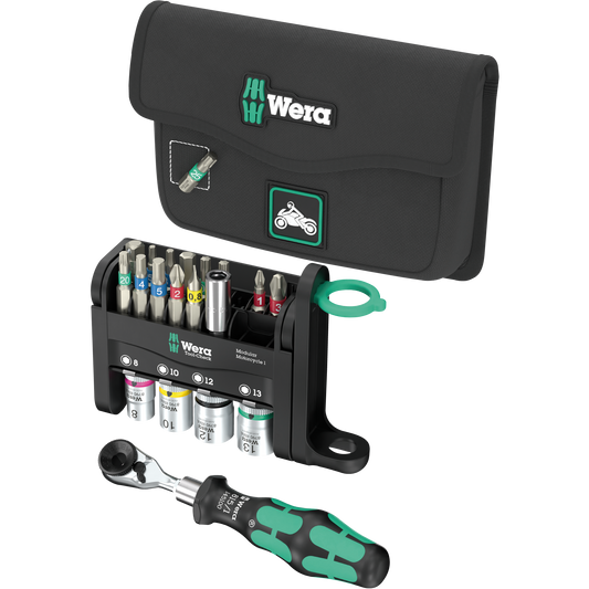 Wera Tool Rebel Tool-Check Modular Motorrad 1 Werkzeug mit Tasche und Handgriff