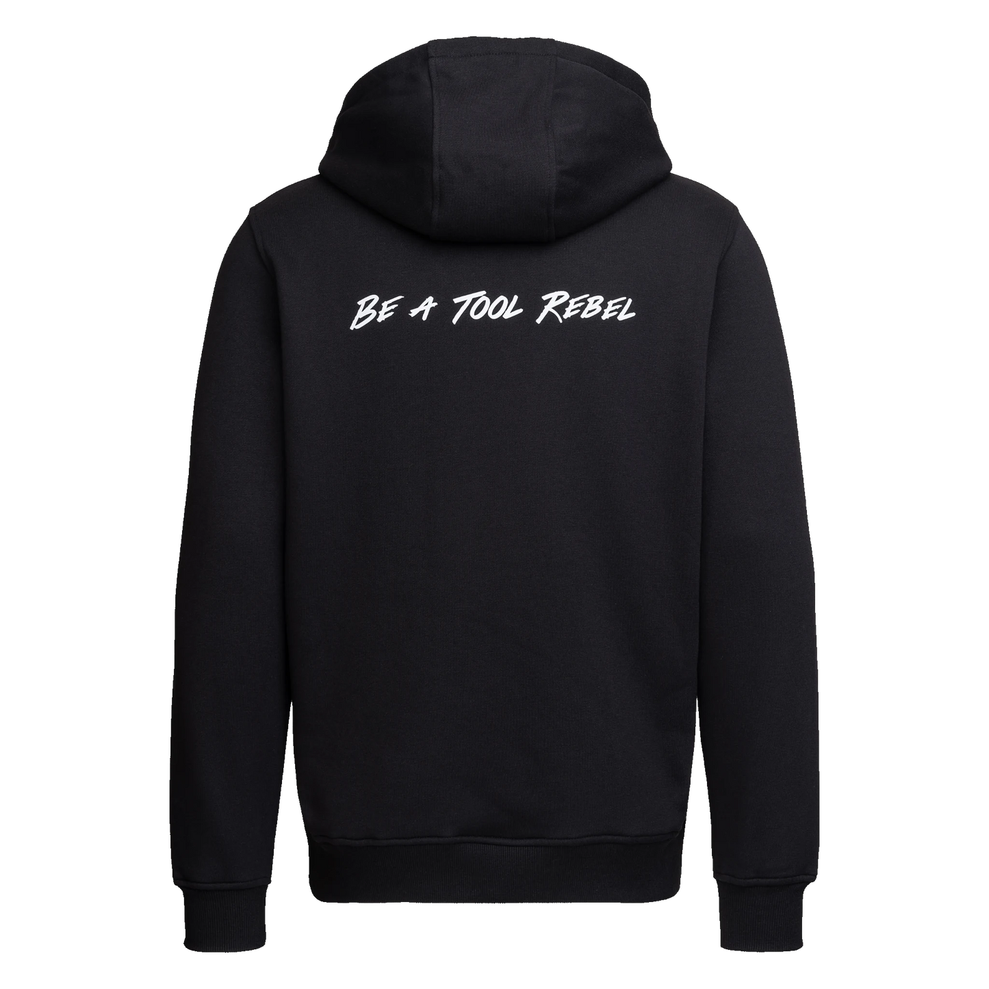 Wera Tool Rebel Merchandise Hoodie "Be a Tool Rebel" schwarz Rückseite Be A Tool Rebel