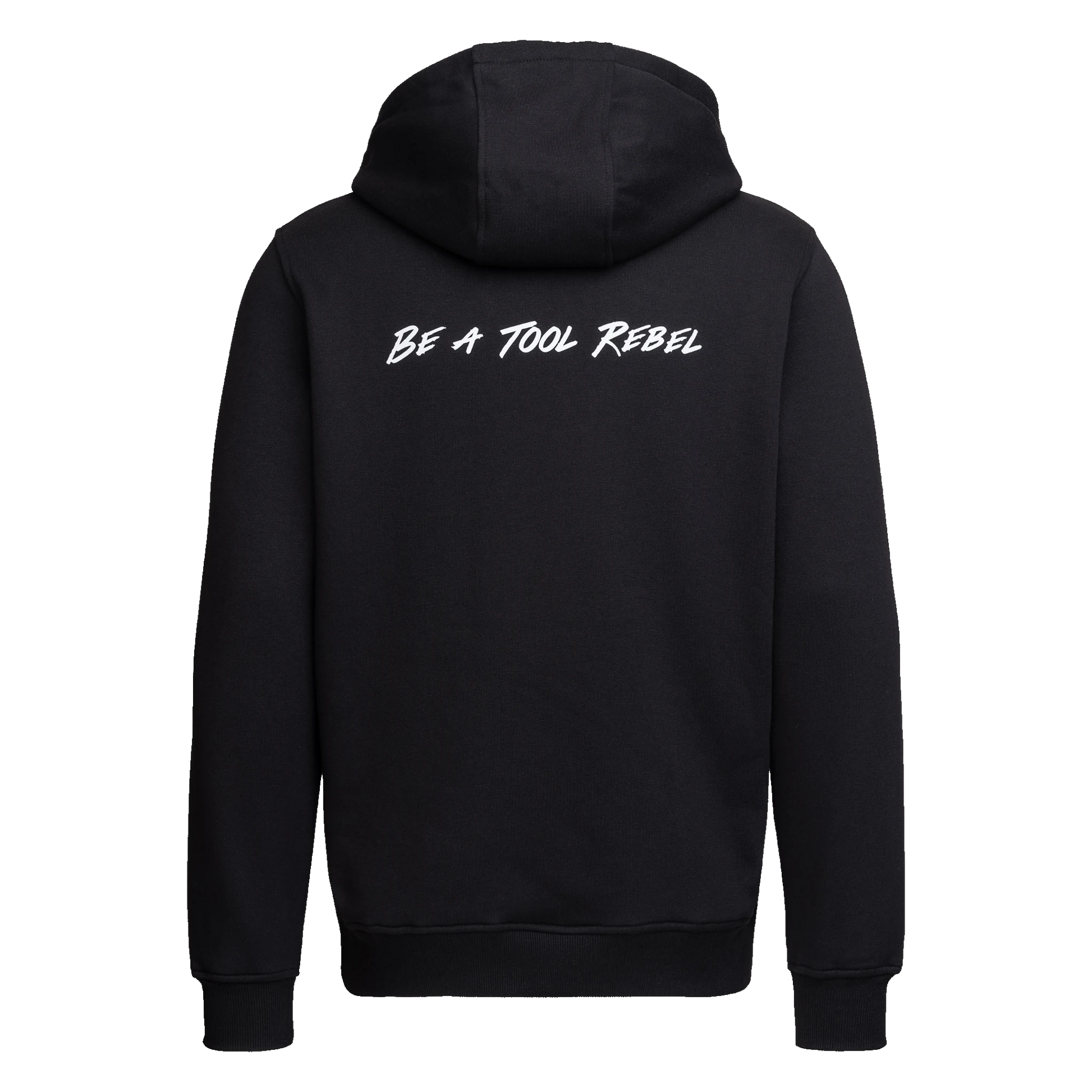 Wera Tool Rebel Merchandise Hoodie "Be a Tool Rebel" schwarz Rückseite Be A Tool Rebel