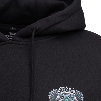 Wera Tool Rebel Merchandise Hoodie "Be a Tool Rebel" schwarz mit Logo Detail