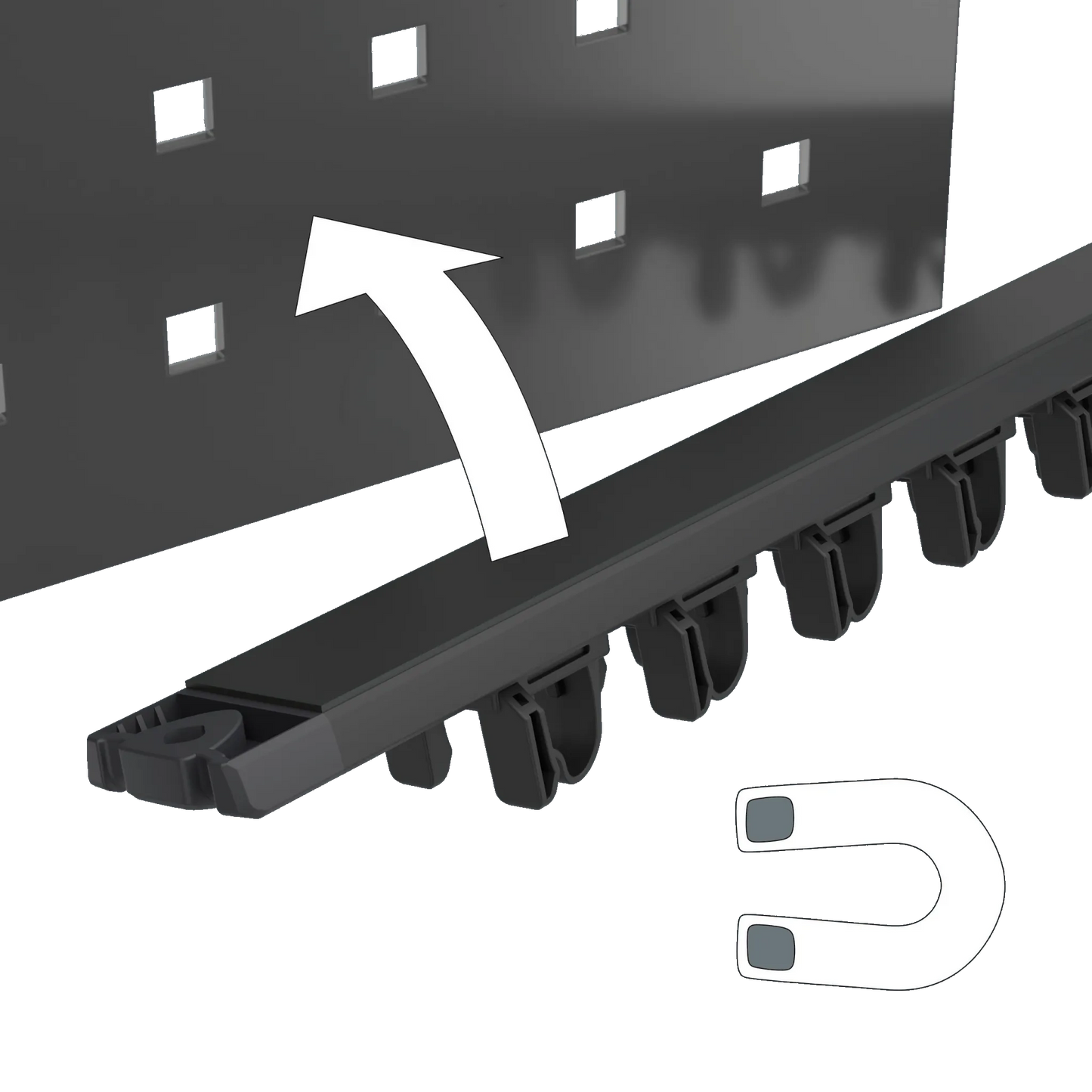 Produktbild Wandhalterung Anbringen der Leiste an die Wand