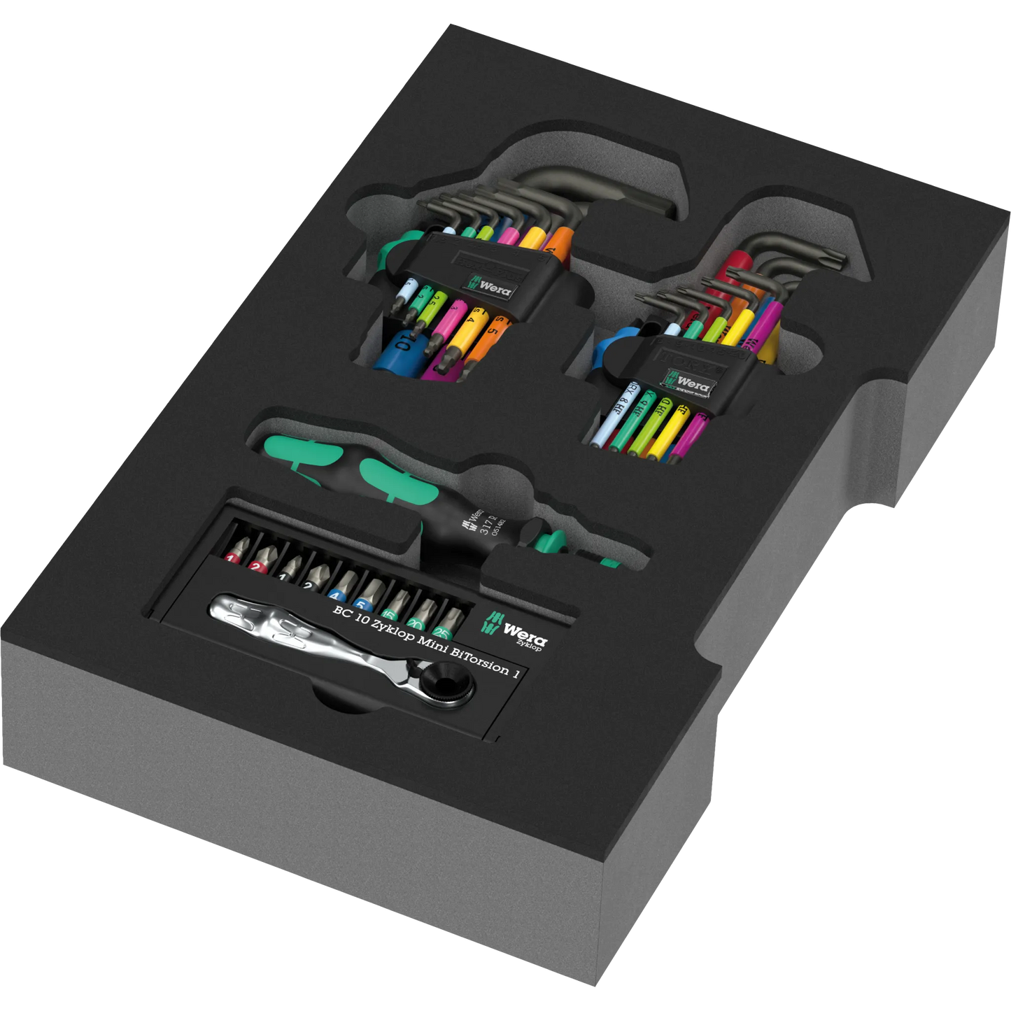 Winkelschlüssel und Handhalter Set in Einlage