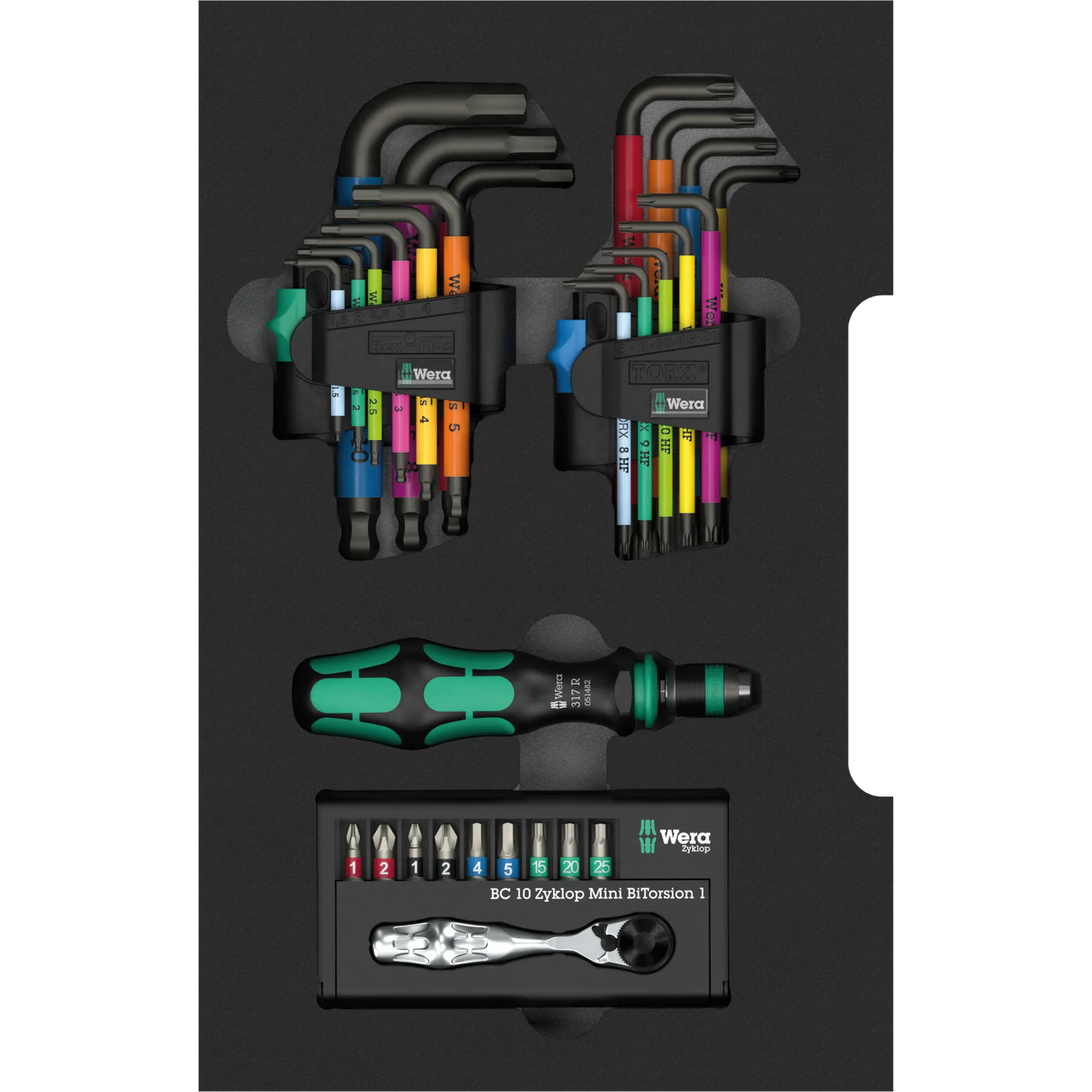 Winkelschlüssel und Handhalter Set in Einlage