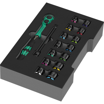 Zyklop Comfort Knarren Set 3/8 Zoll in Einlage