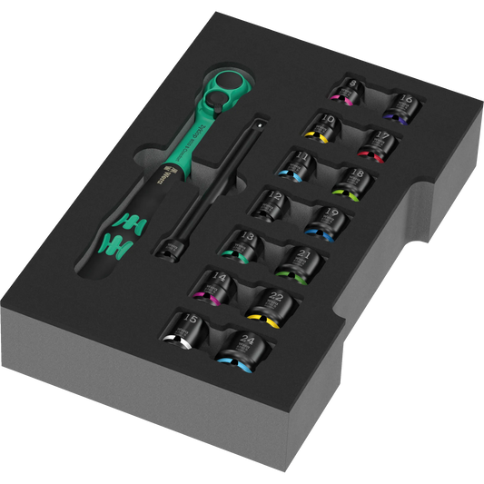 Zyklop Comfort Knarren Set 3/8 Zoll in Einlage