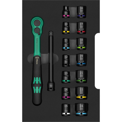 Zyklop Comfort Knarren Set 3/8 Zoll in Einlage