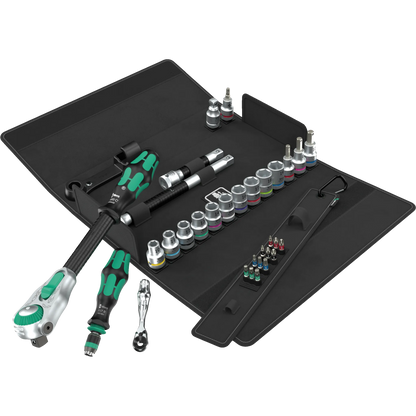 Wera Tool Rebel Shop Zyklop Speed 1/2 Zoll Knarrenset Produktbild mit Zyklop peed Zyklop Miniund Handhalter Im Vordergrund