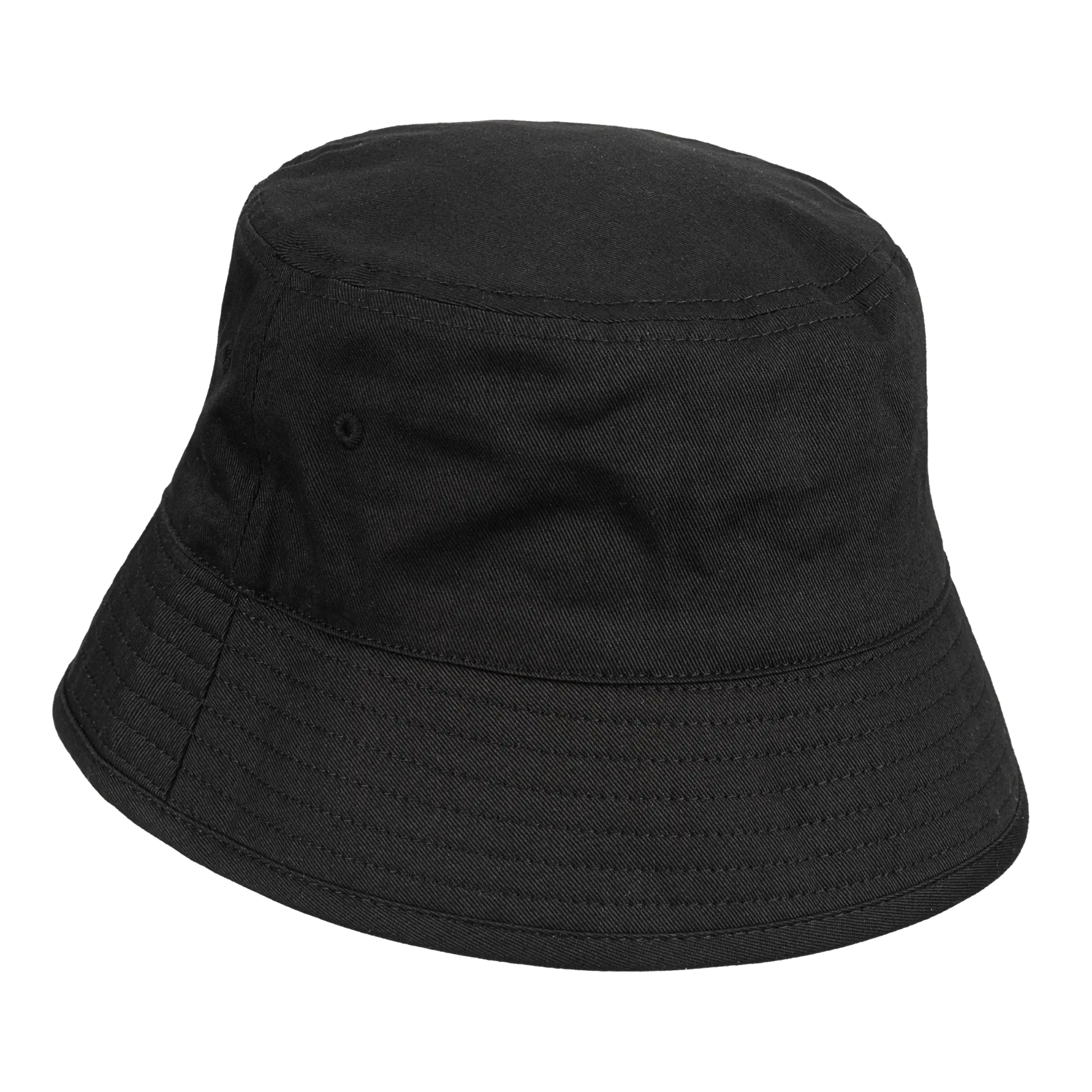 Rückansicht Wera Fischerhut in Schwarz mit klassischer Bucket-Hat-Form.