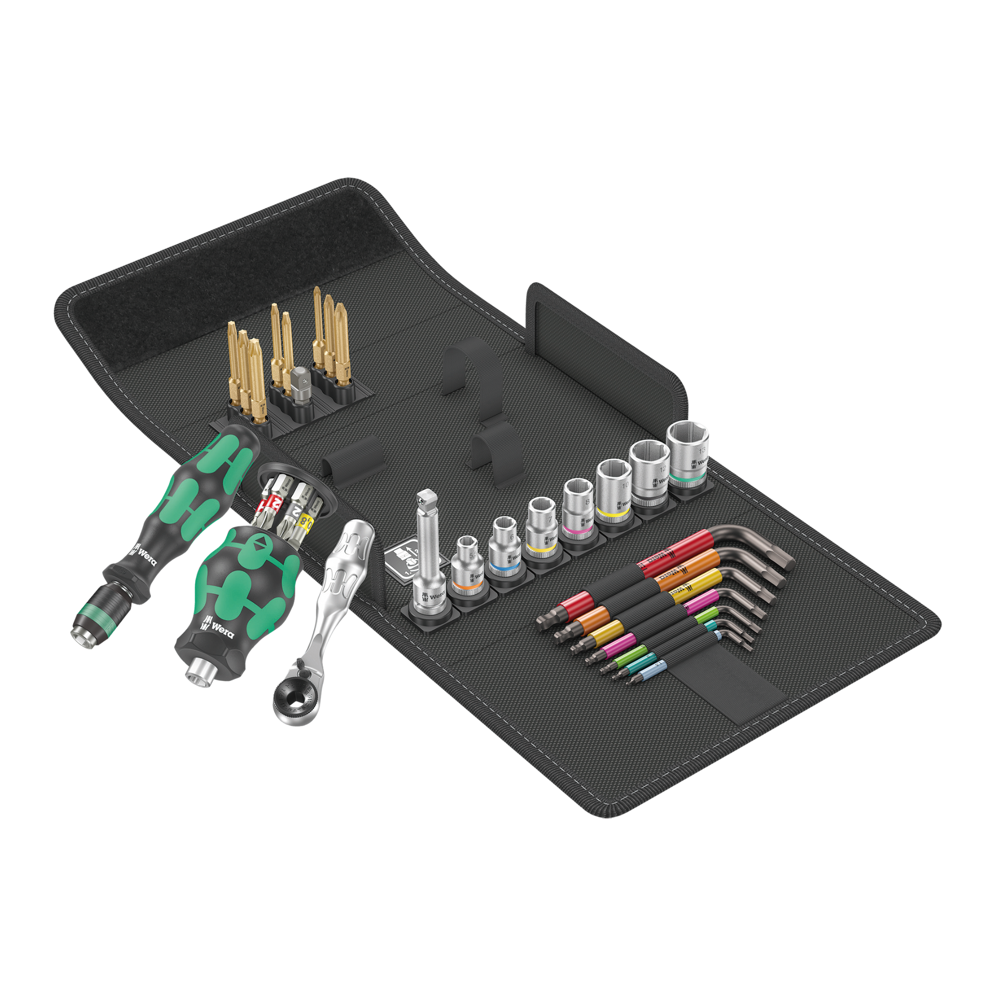 Wera Tool Rebel Junior Set Kinderwerkzeug vor aufgeklappter Tasche