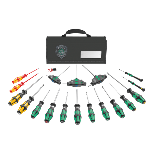 Wera Tool Rebel Schraubendreher Set aufgefächert vor Tasche