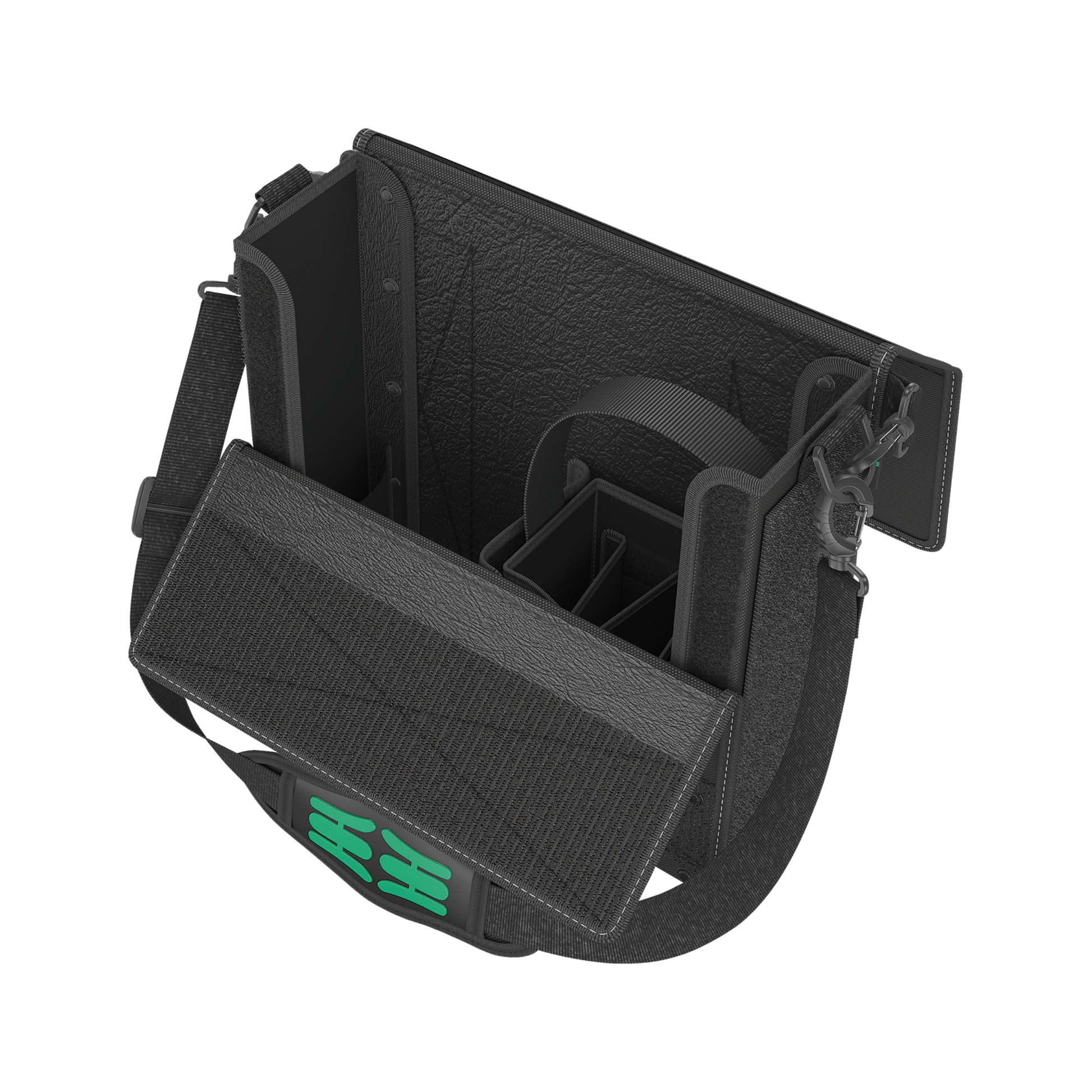 Wera Tool Rebel Werkzeug Container aufgeklappt mit Innenansicht