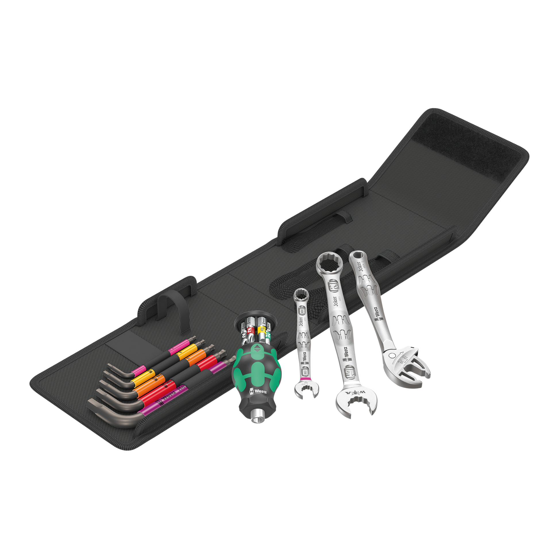 Wera Tool Rebel Wacken Set 2 Werkzeug vor aufgeklappter Tasche