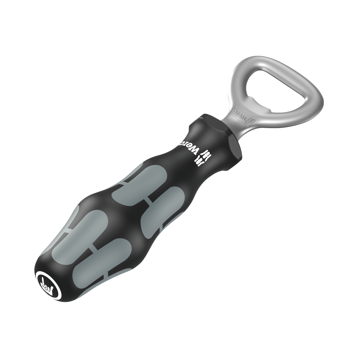 Wera Flaschenöffner Tool Rebel Edition Grau mit Hörnergeste
