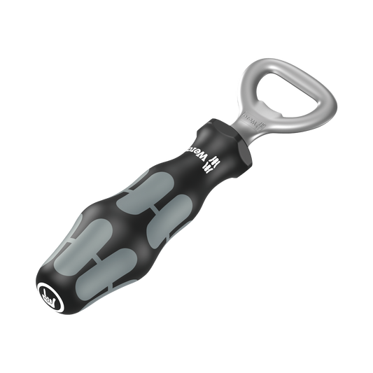 Wera Flaschenöffner Tool Rebel Edition Grau mit Hörnergeste
