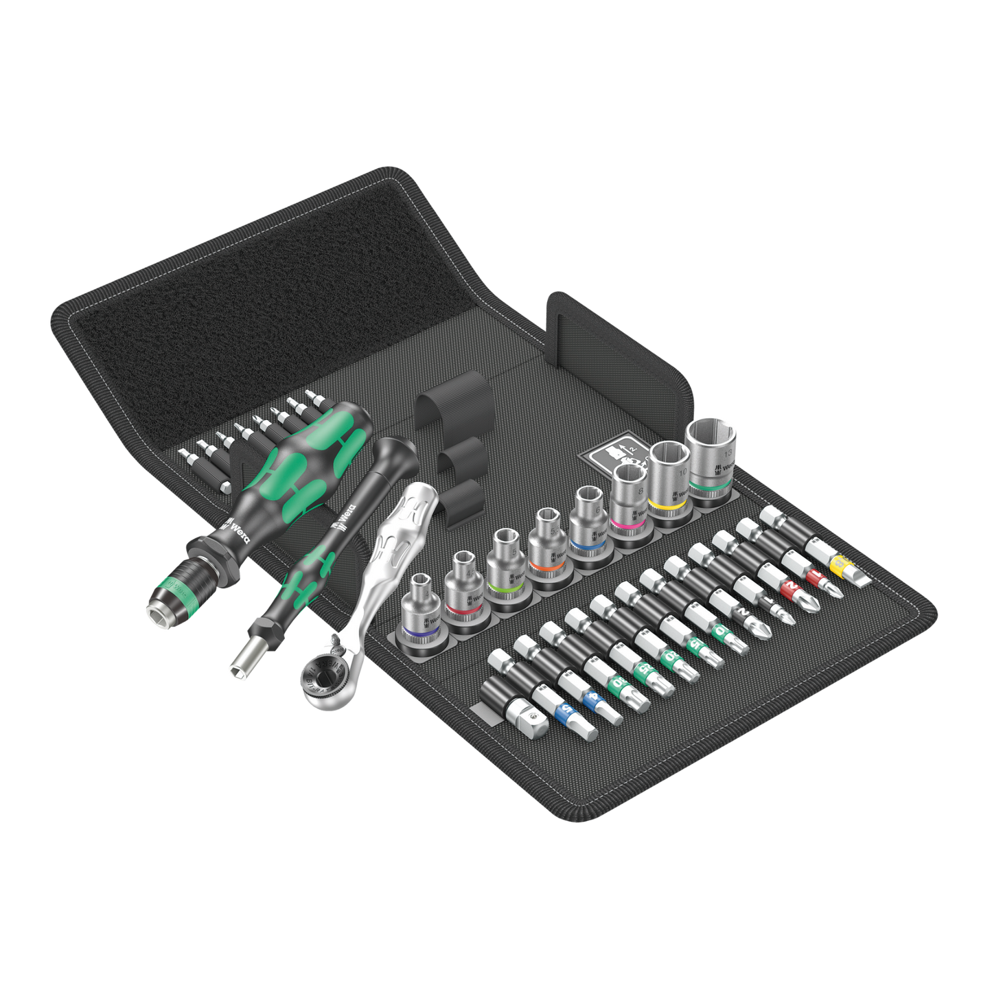 Wera Tool Rebel Haushalt Set 2 Werkzeug mit aufgeklappter Tasche